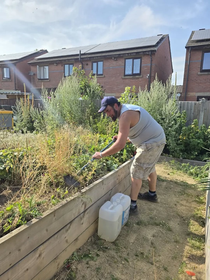 click to see more images Lots of tidying in the Community Garden.